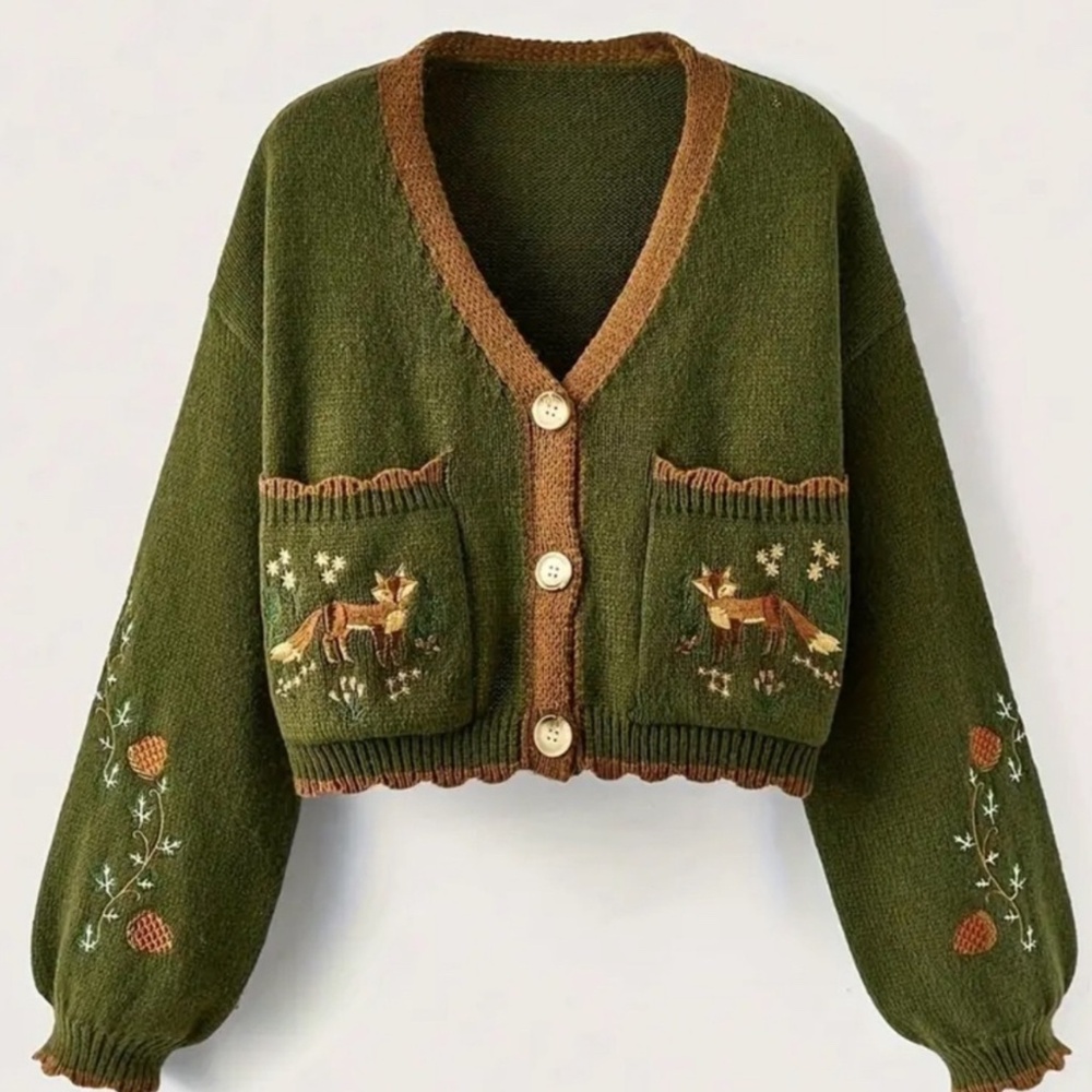 958. NEW The Mysterious Fox Cardigan